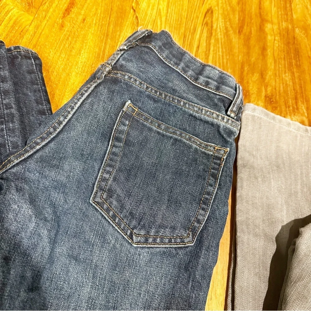 Two Pairs Boys Denim Jeans Straight Leg Blue Gap‎ Grey Denizen Levi’s